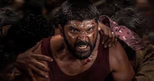 Dhruv Vikram as Kittaan in Bison Kaalamaadan Kabaddi scene